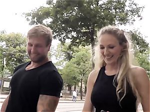 hoes ABROAD - steamy hookup with German blondie tourist