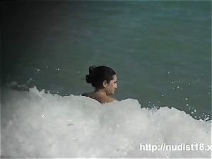 naturist beach flick uber-sexy cock-squeezing supersluts